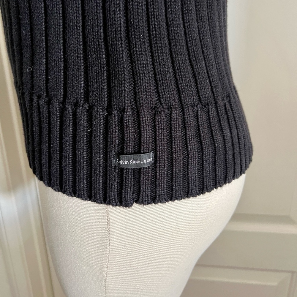 Calvin Klein / Black~Cotton Sweater / Vintage - Picture 8 of 9